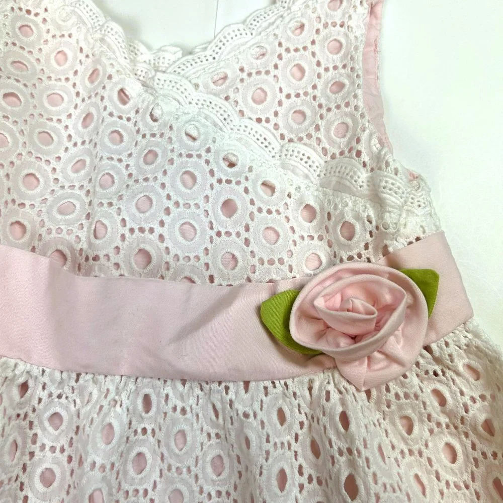 NWT Gymboree Girl Pink Eyelet Dress Size 5